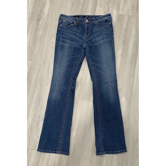 A,N.A. A New Approach Jeans Women Sz 31/12 (((32x32) Boot Cut Blue  Denim Cotton - Picture 1 of 8